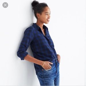Madewell wrap front shirt